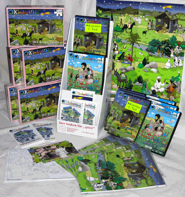Kinderbibel-Kollektion Juni 2006: CD-Rom Jesus wird geboren & Jesus, unser Freund & Jesus ist auferstanden - Puzzle - Postkarten-Set - Poster - Malvorlagen - Liturgischer Kalender... Zum Vergr��ern anklicken!