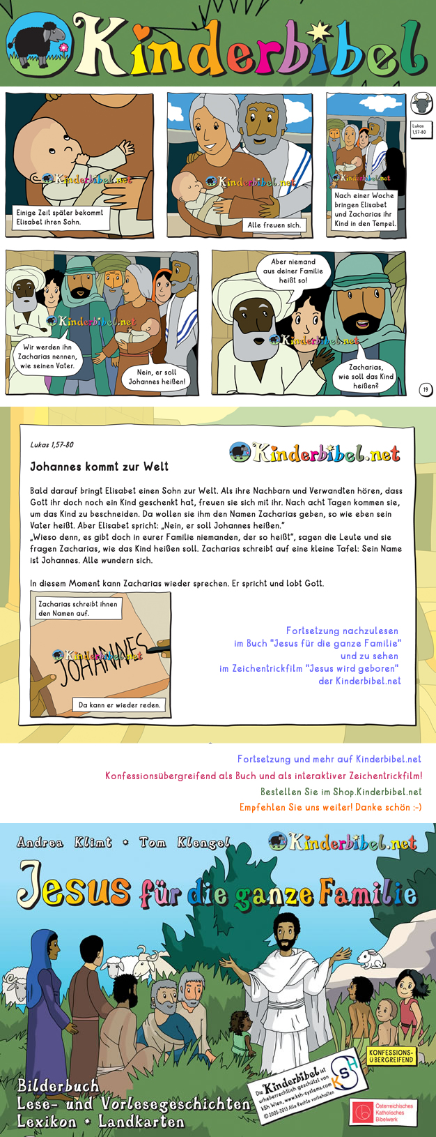 Gratis Bibel-Leseangebot der Kinderbibel.net online aus dem Buch jesus für die ganze Familie