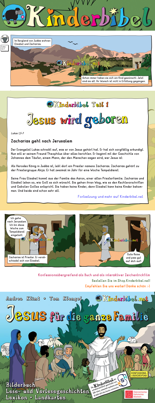 Gratis Bibel-Leseangebot der Kinderbibel.net online